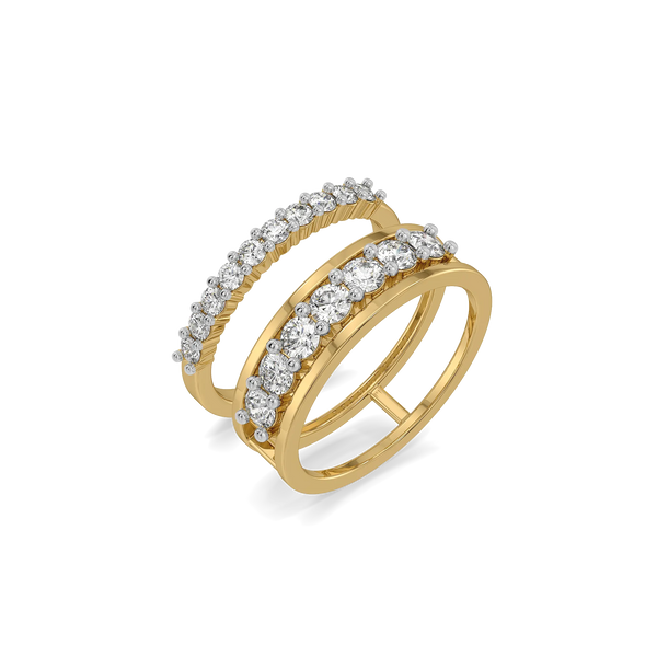 Band Duo – Pure Gold Lab Diamond Band Ring Set
