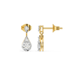 Teardrop Trio - Pure Gold Lab Diamond Pendant and Drop Earrings Set