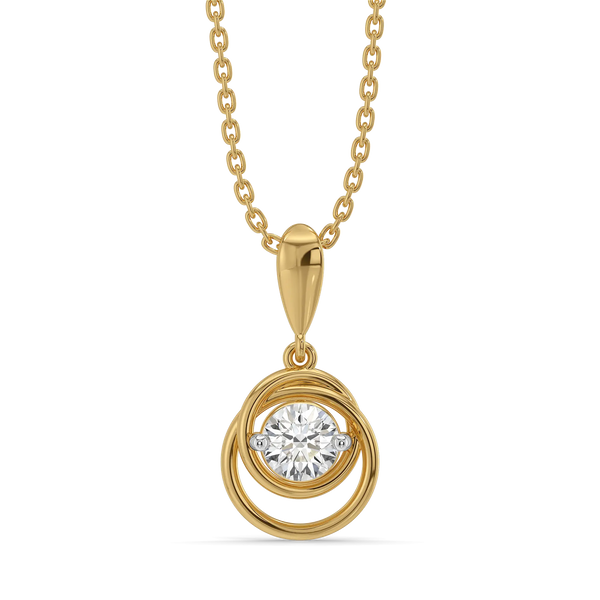 Infinity Loop Set Lab Diamond Pendant and Earrings Set