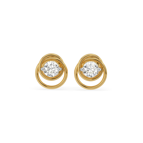 Infinity Loop Set Lab Diamond Pendant and Earrings Set
