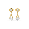 Double Drop – Pure Gold Lab Diamond Pendant and Drop Earrings Set