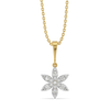 Diamond Bloom - Pure Gold Lab Diamond Floral Pendant and Earrings Set
