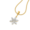 Diamond Bloom - Pure Gold Lab Diamond Floral Pendant and Earrings Set