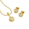 Star Frame – Pure Gold Lab Diamond Star Pendant and Earrings Set