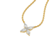 Marquise Petal - Pure Gold Lab Diamond Marquise Pendant and Earrings Set