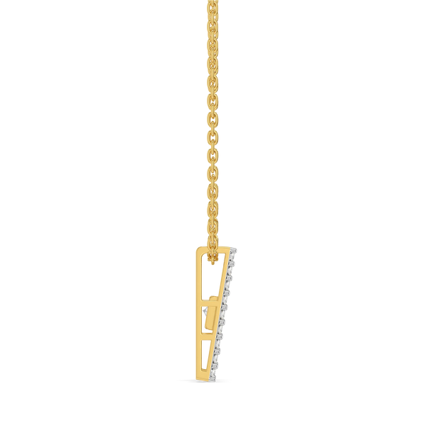 Gate Pendant – Pure Gold Lab Diamond Bar Gate Pendant