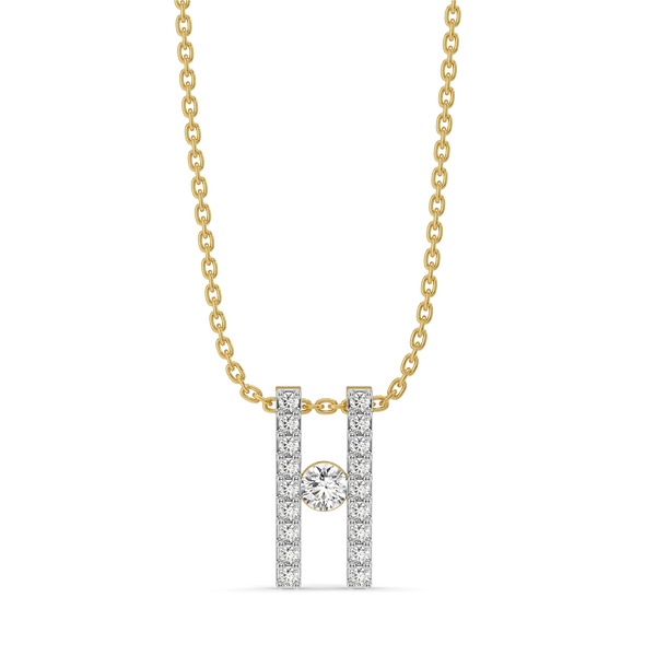 Gate Pendant – Pure Gold Lab Diamond Bar Gate Pendant