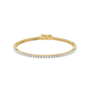 Tennis and Link Pure Gold Lab Diamond Stack Bracelet Set - Front view 2