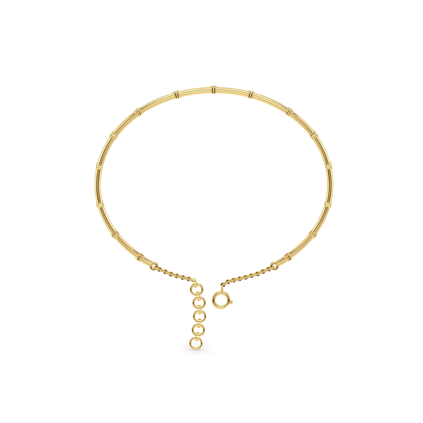 Three Stone Pure Gold Lab Diamond Three Stone Bangle Set