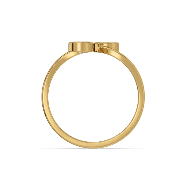 Toi et Moi Pear & Oval Ring - Top View