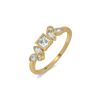 Mixed Cut Lab Grown Diamond Ring - Perspective view