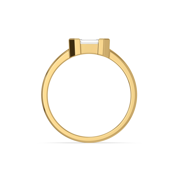Emerald Cut Lab Grown Diamond Solitaire Ring - Top View