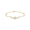 Round Wave Lab Grown Diamond Bangle - front View