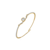 Round Wave Lab Grown Diamond Bangle - Perspective View