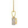 Twisted Round Halo Lab Grown Diamond Pendant - side View