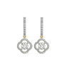 Flora Halo Drop Lab Grown Diamond Hoops