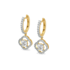 Flora Halo Drop Lab Grown Diamond Hoops
