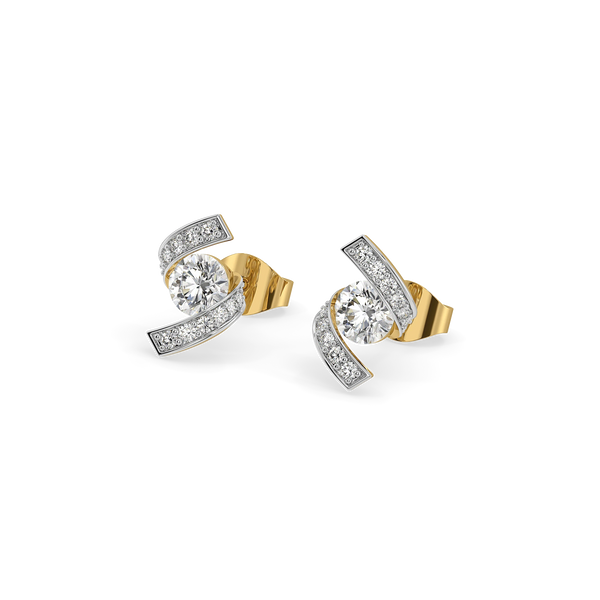 Swirl Spark Lab Grown Diamond Stud