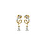 Pear Loop Lab Grown Diamond Drop Earrings