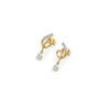 Pear Loop Lab Grown Diamond Drop Earrings