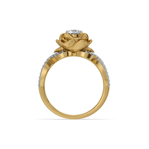 Rose Bloom Lab Grown Diamond Ring - Top View