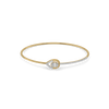 Halo Cluster Lab Grown Diamond Bangle - Front View