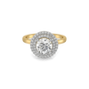 Double Halo Lab Grown Diamond Ring - Front View