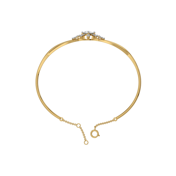 Starlit Cluster Lab Grown Diamond Bangle - Top View