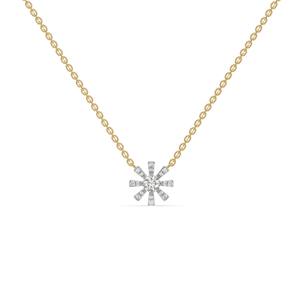 Starlit Cluster Lab Grown Diamond Necklace - Front View