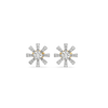 Starlit Cluster Lab Diamond Stud Earrings - Front View