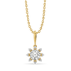 Star Bloom Lab Grown Diamond Pendant - Front View