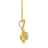 Golden Petal Lab Grown Diamond Pendant - Side View
