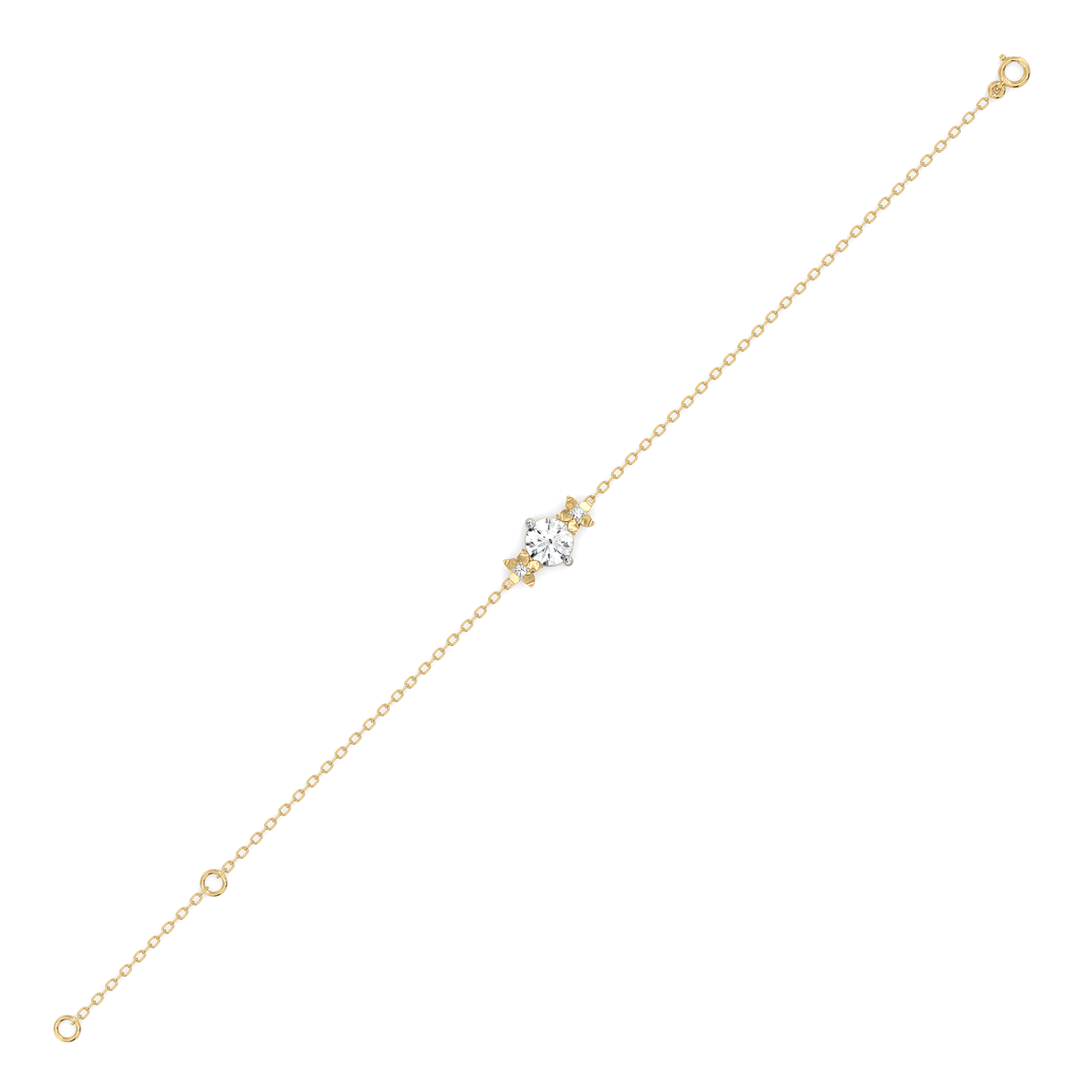 Floret Spark - Pure Gold Lab Diamond Solitaire Bracelet