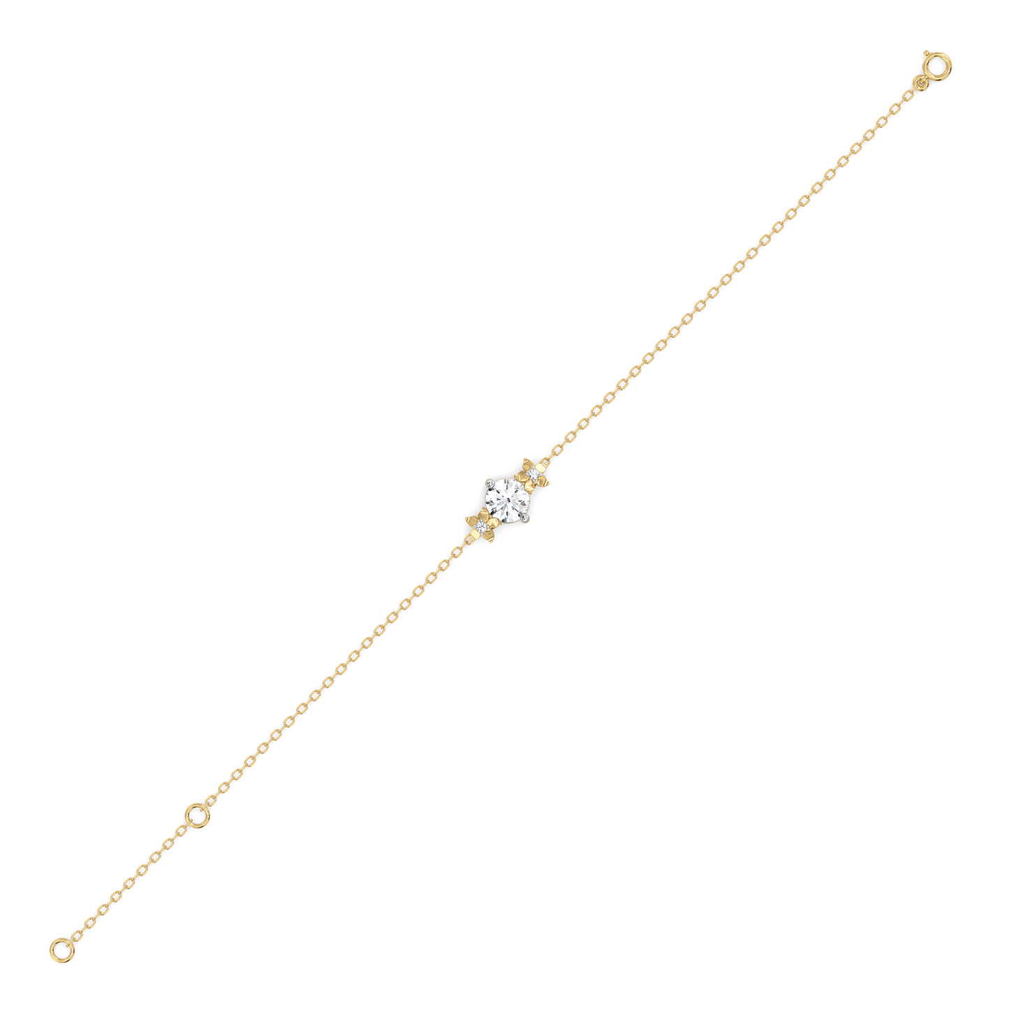 Floret Spark - Pure Gold Lab Diamond Solitaire Bracelet