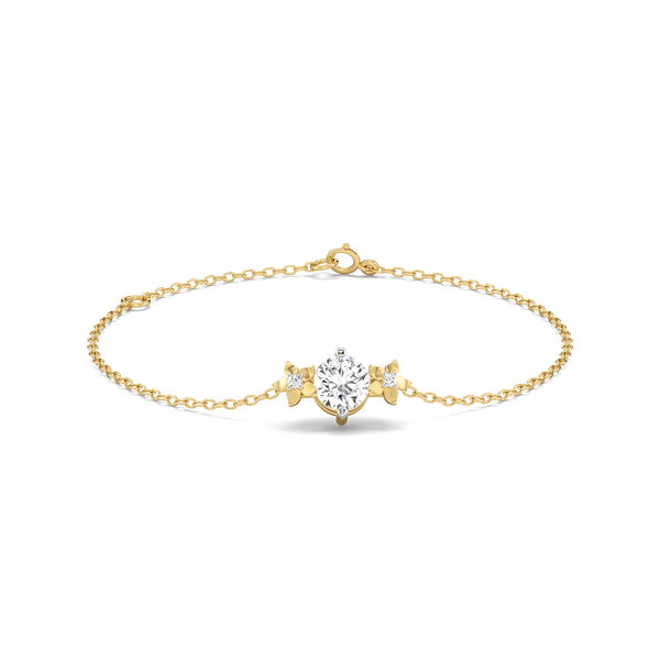 Lukson Floret Spark - Pure Gold Lab Grown Diamond Solitaire Bracelet