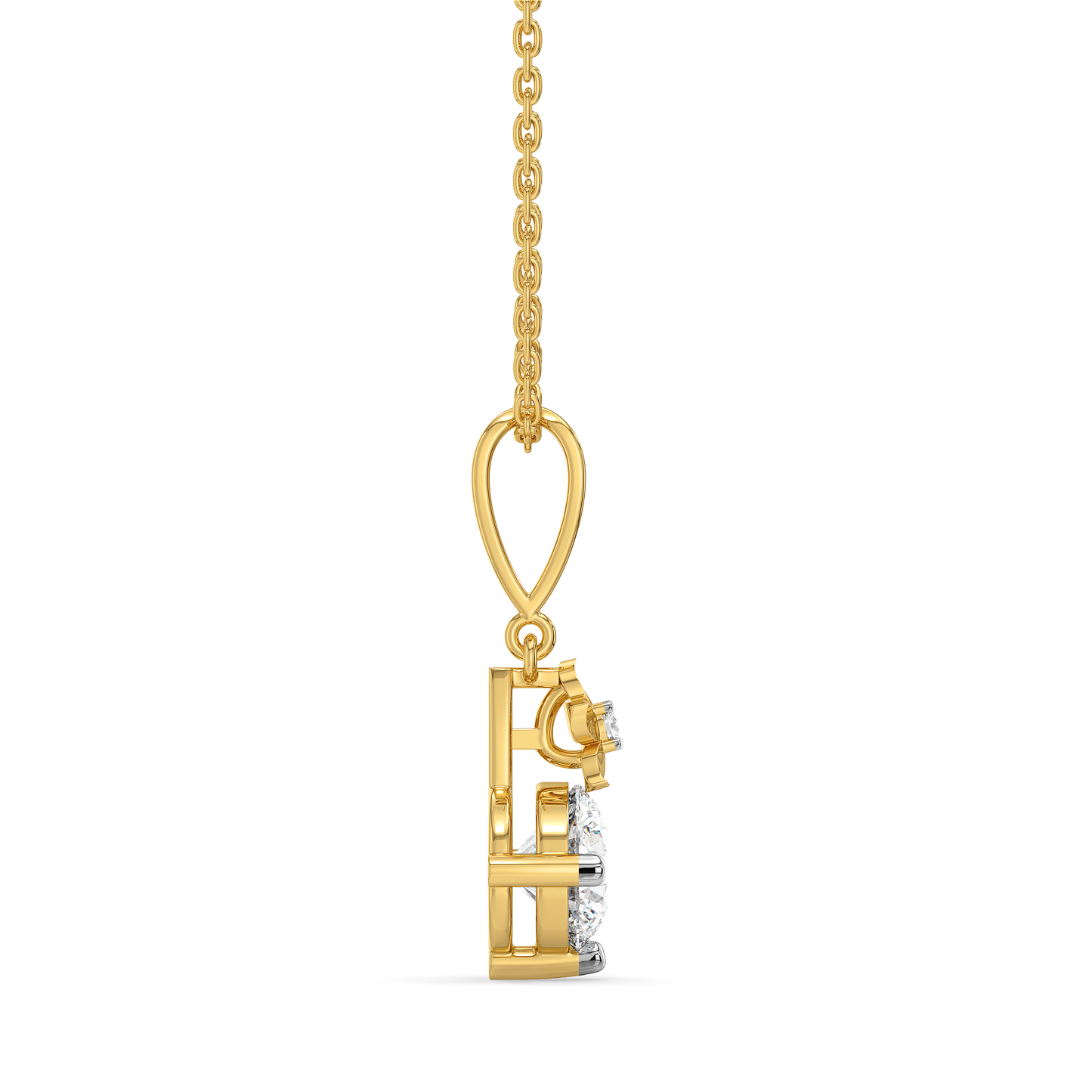 Floret Spark - Pure Gold Lab Diamond Pendant