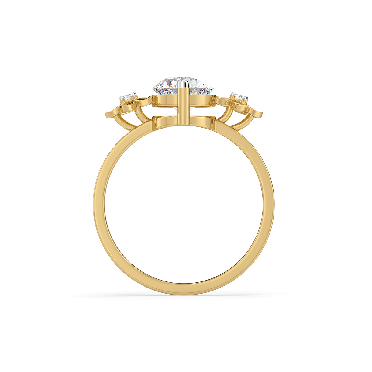 Floret Spark - Pure Gold Lab Diamond Solitaire Ring