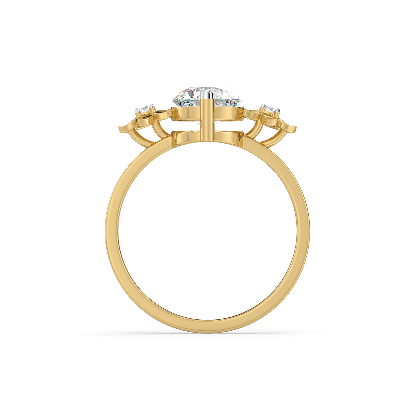 Floret Spark - Pure Gold Lab Diamond Solitaire Ring