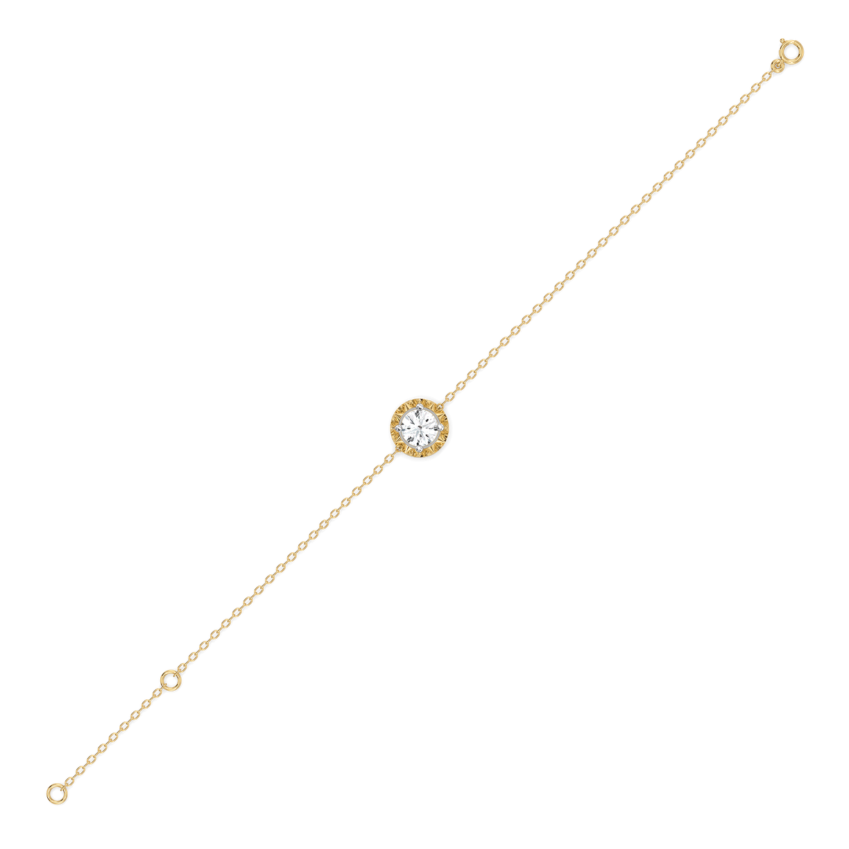 Solitaire Shine - Pure Gold Lab Diamond Bracelet