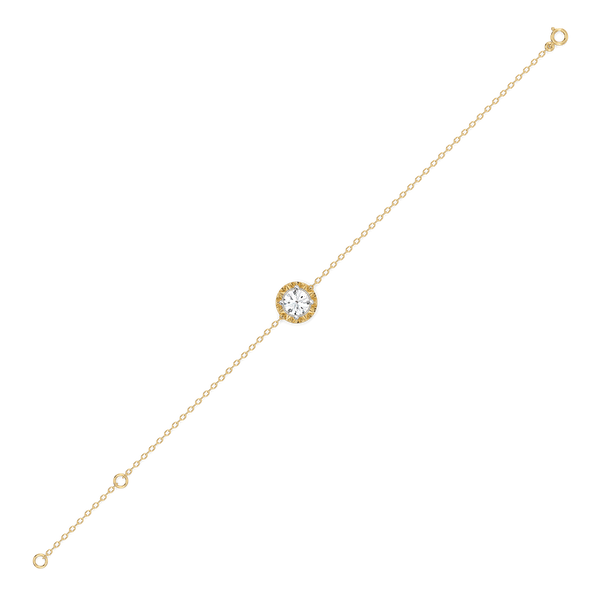 Solitaire Shine - Pure Gold Lab Diamond Bracelet