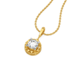 Solitaire Shine - Pure Gold Lab Diamond Pendant