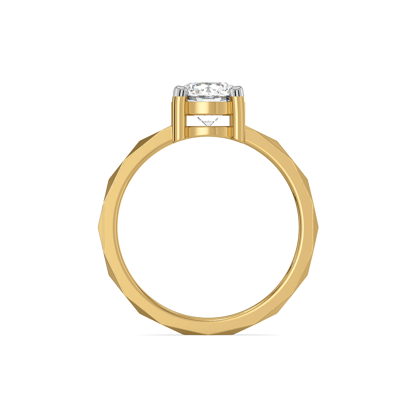 Solitaire Shine - Pure Gold Lab Diamond Ring