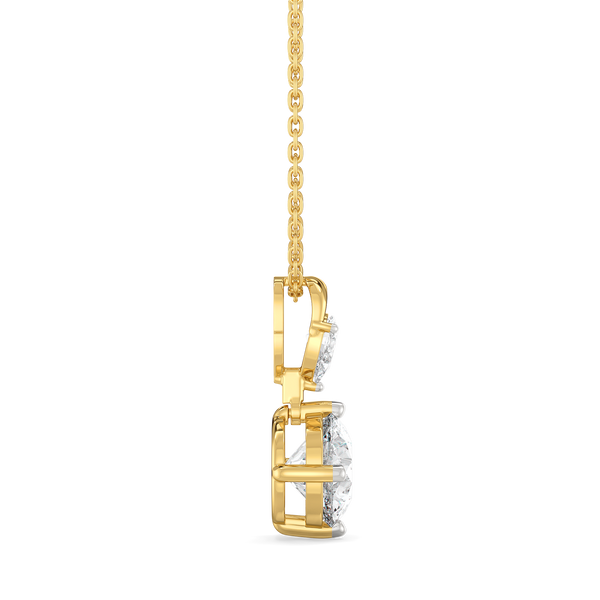 Sunlit Tear - Pure Gold Lab Diamond Pendant