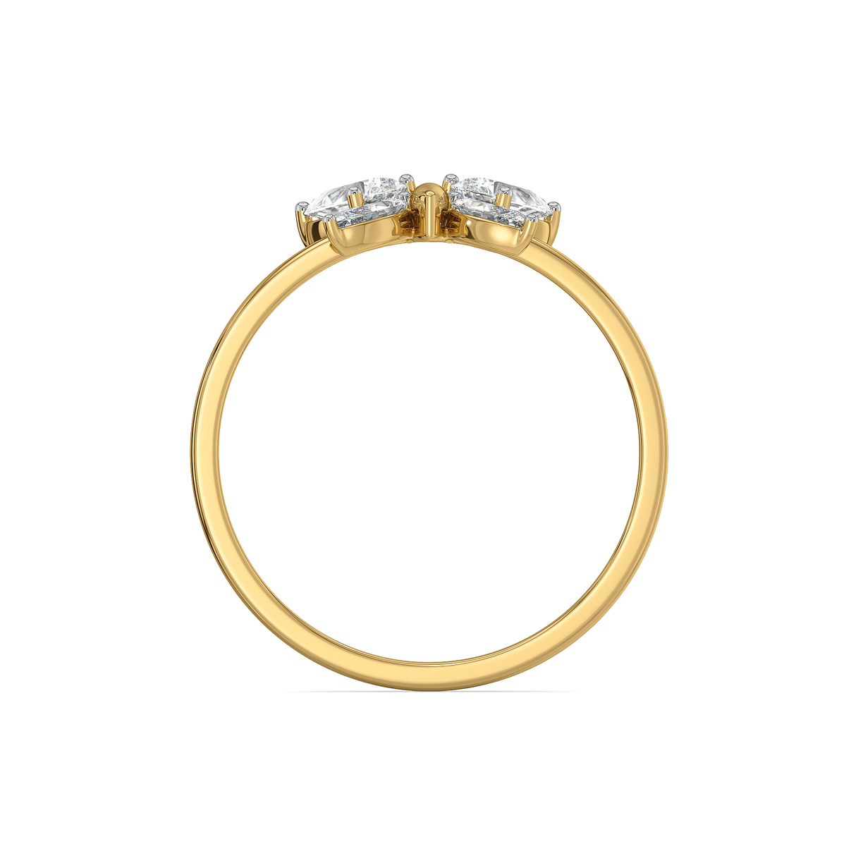 Fluttered Grace - Pure Gold Lab Diamond Ring