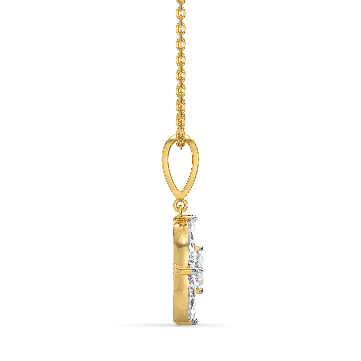 Queen’s Crown - Pure Gold Lab Diamond Pendant