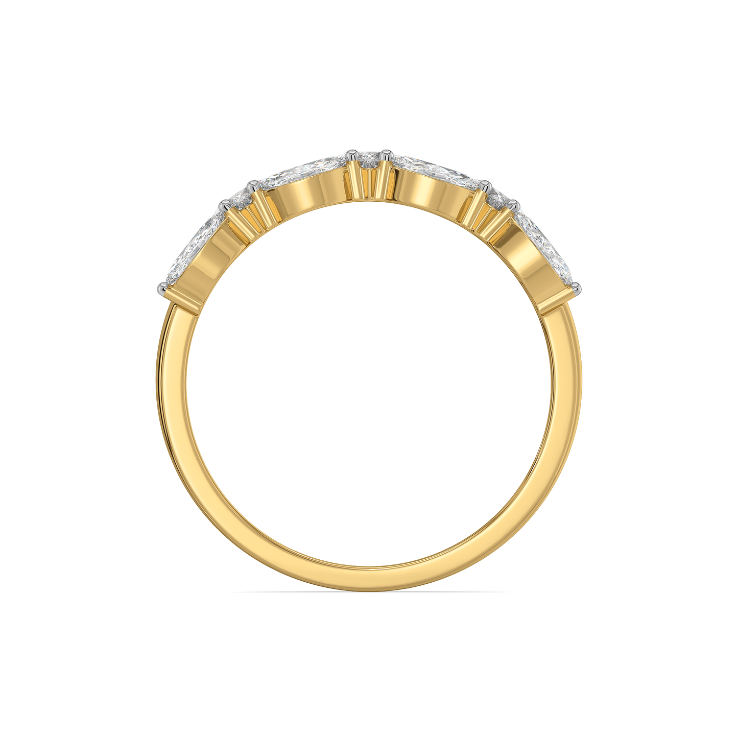 Queen’s Crown - Pure Gold Lab Diamond Ring