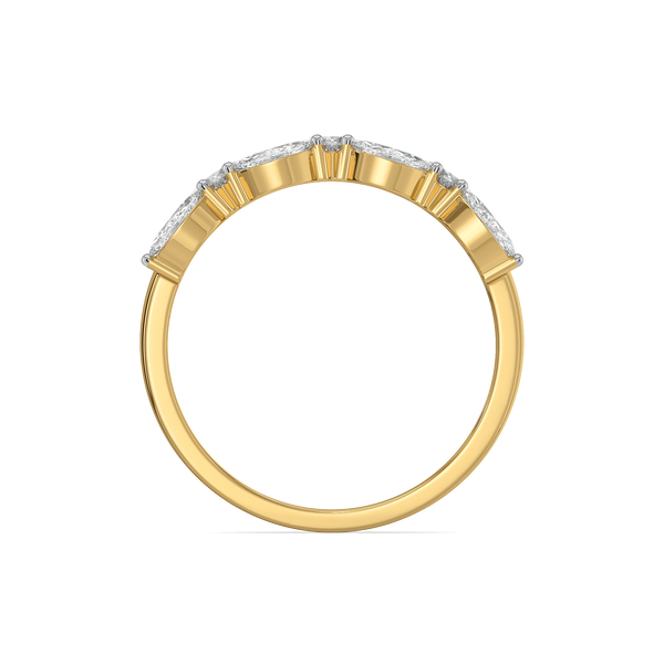 Lukson Queen’s Crown Gold Lab Grown Diamond Ring for Women