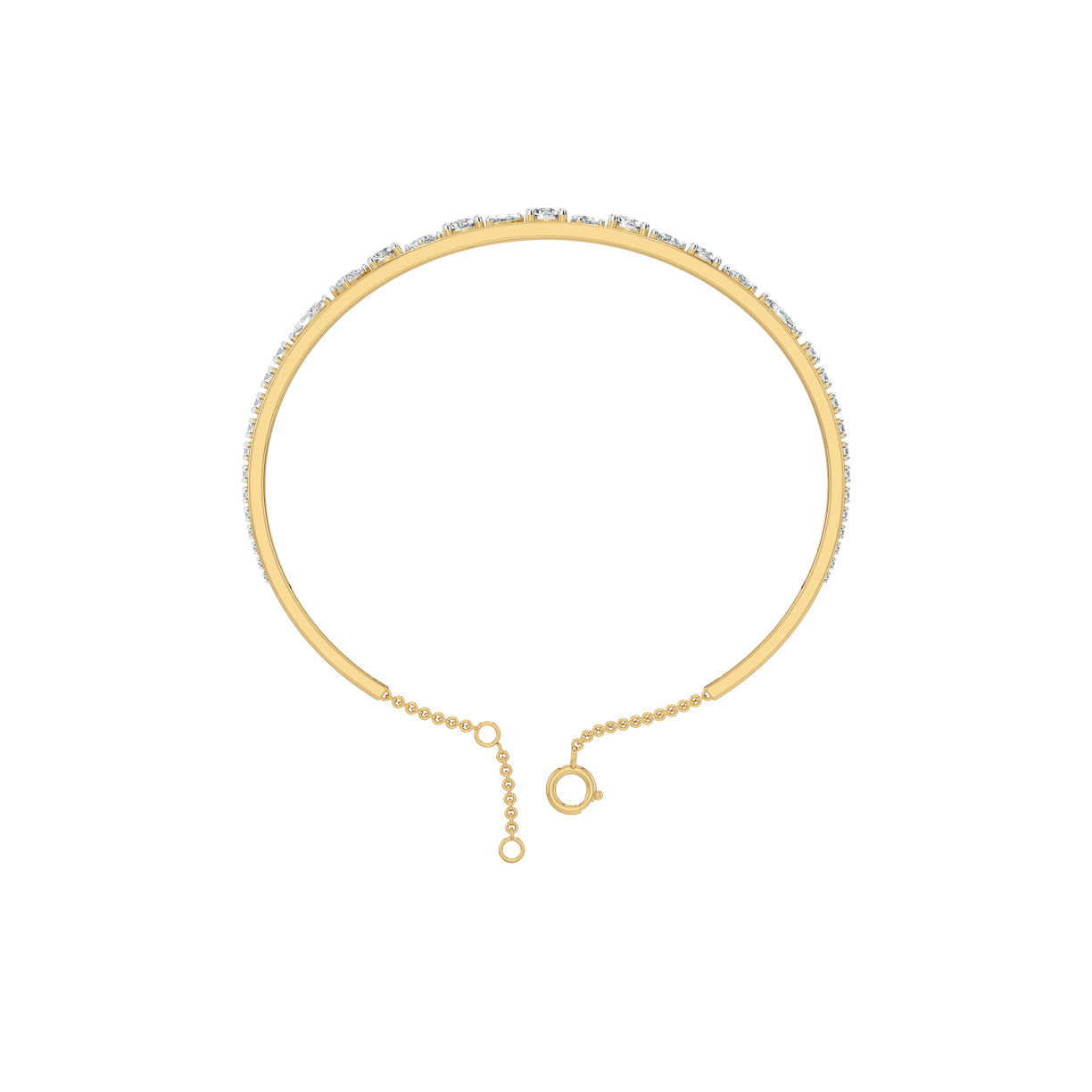 Symphony of Shapes - Pure Gold Lab Diamond Bangle
