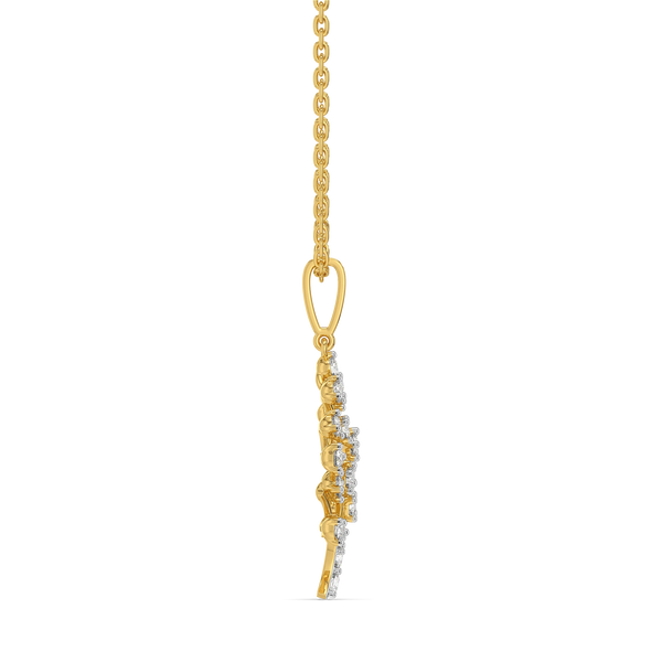 Tree of Life Lab Grown Diamond Pendant - Side View