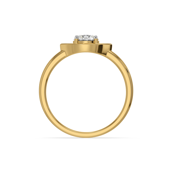 Evil Eye Charm Lab Grown Diamond Ring
